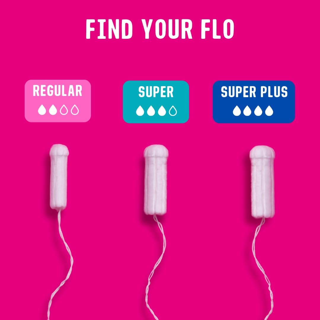 FLO Organic Non-Applicator Highly Absorbent Organic Tampons - Made from 100% Organic Cotton - Biodegradable - 8 Regular, 8 Super Combo - 16 Mix Pack (Pack of 2) : Amazon.co.uk: Health & Personal Care