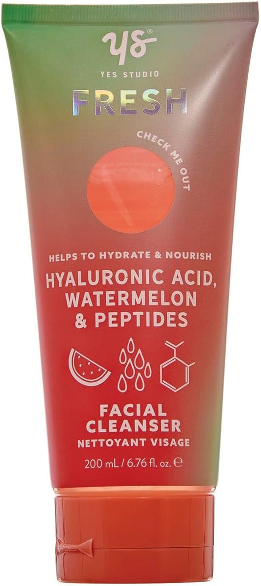 Yes Studio Fresh Facial Cleanser With Hyaluronic Acid, Watermelon & Peptides Vegan - 200Ml