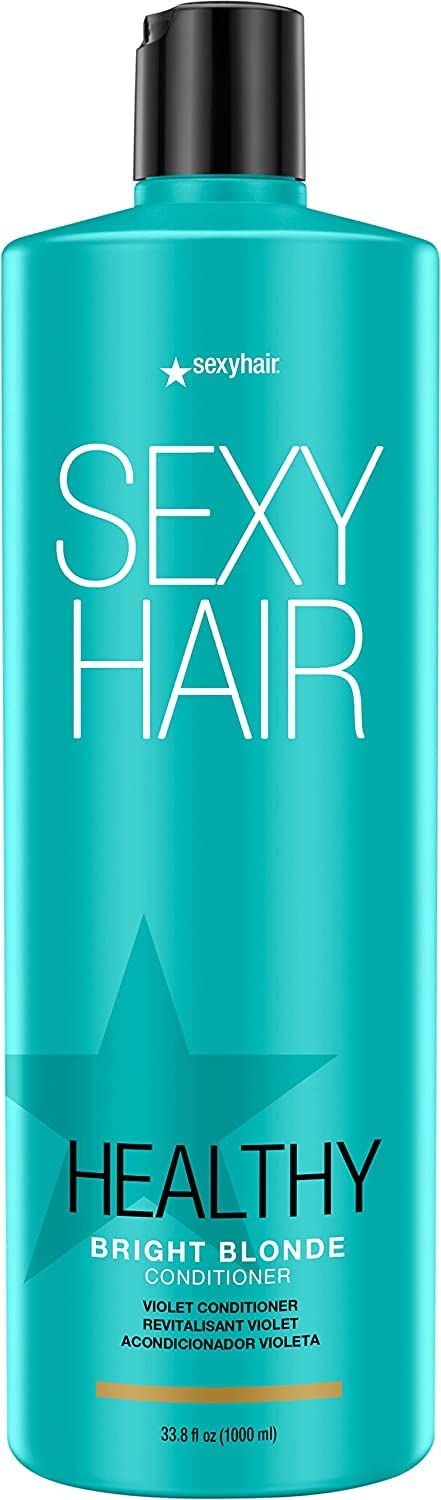 Sexyhair Healthy Bright Blonde Violet Shampoo/Conditioner | Helps Counteract Brassiness | Sls And Sles Sulfate Free