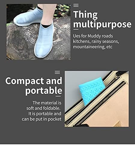 Waterproof Rain Shoe Covers for Women & Men - Thickened, Wear-Resistant, Reusable Latex Foot Covers | Portable Rainproof Protection for Rainy days (WHITE)