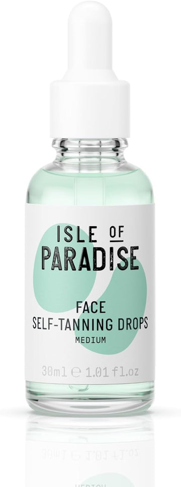 Isle Of Paradise Self Tanning Face Drops Medium (30 Ml) Add Self Tanning Drops To Skin Care Natural Ingredients & Vegan