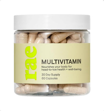 Rae Wellness Multivitamin - Vegan Daily Multivitamin with Vitamin C, A