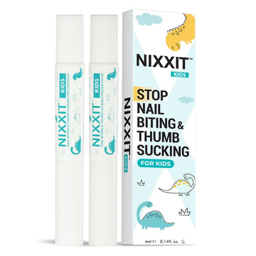 Nail Biting Treatment For Kids - Stop Thumb Sucking For Kids, Toddlers, Children - No Bite Nail Polish Pen - Non Glossy - Bitter Taste - Safe & Effective Solution - Paraben Free - (2 - Pack)