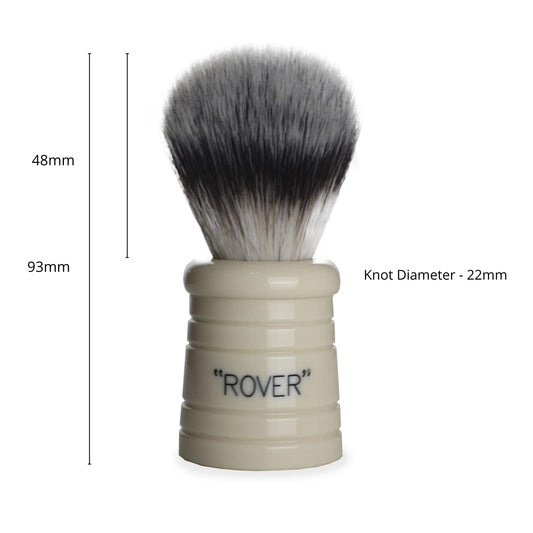 Simpsons Shaving Brush Chubby 1 Ch1 Sovereign Fibre - Faux Ivory Handle - Premium Wet Shave Tool For Rich Lather - Extra Soft & Dense - Luxury Shaving Brush For Smooth, Comfortable Grooming