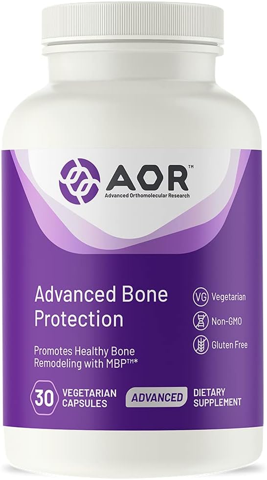 AOR, Advanced Bone Protection, Natural Supplement to Promote healthy bone remodeling with MBP, Gluten Free, 30 Capsules (30 Servings)