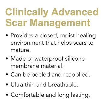 Ageless Millennial Aesthetics - Soothing Silicone Scar Tape - Extra-Long, Discreet Post-Op Scar Management - 0.5In X 120In