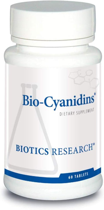 Biotics Research Bio Cyanidins Loaded With Oligomeric Proanthocyanidin Compounds Opc, Radiant Skin, Botanically Based Antioxidant Support, Heart Health, Polyphenols From Pine, 60 Tabs