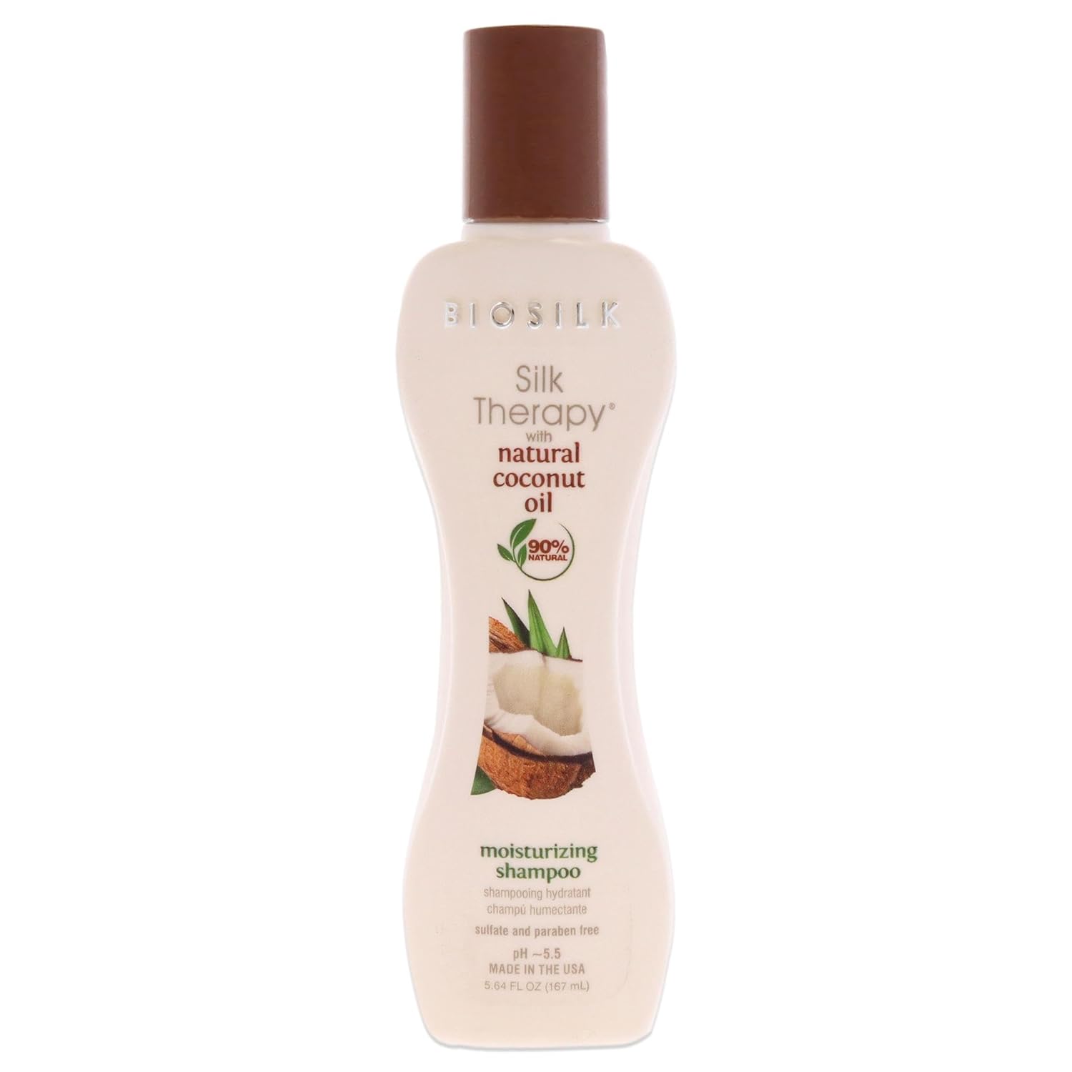 BioSilk Silk Therapy with Organic Coconut Oil Moisturizing Shampoo Unisex Shampoo 5.64 oz