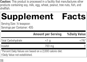 Standard Process Inositol Powder - Whole Food Nervous System Supplements, Heart Health And Liver Support With Inositol Powder - Vegetarian, Gluten Free - 10 Ounce Powder