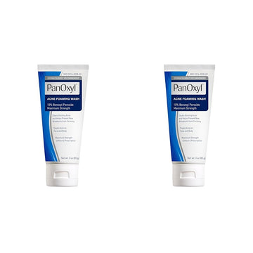 Panoxyl Acne Foaming Wash Benzoyl Peroxide 10% Maximum Strength Antimicrobial, 3 Oz, Pack Of 2