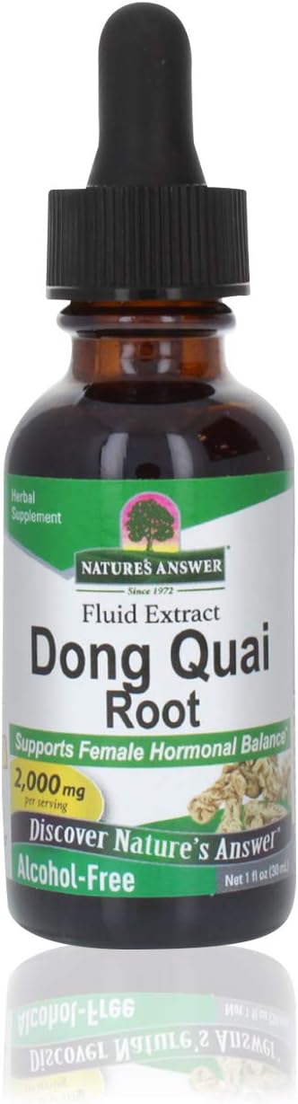 Nature'S Answer Alcohol-Free Dong Quai Root 2000Mg 1 Extracts | Mesopause Support | Female Hormonal Balance | Fertility Support | Non-Gmo, Kosher, Gluten-Free, Vegan | Single Count