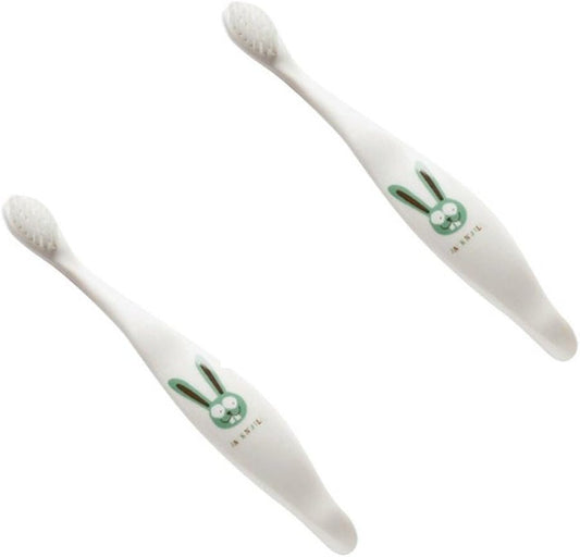 Jack N' Jill Kids Toothbrush - Extra Soft Bristle Toothbrush for Kids, Handle & Packaging made from Plants (Corn), Ergonomic Handle for little hands - Unicorn Baby, Toddler, & Kids Toothbrush (2 Pack) : Health & Household