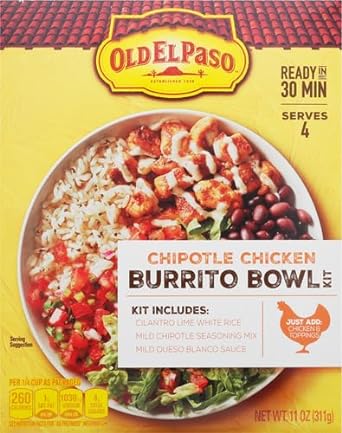 Old El Paso Burrito Bowl Kit Chipotle Chicken, 11 oz