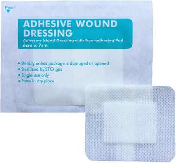 Funnaura 20 Pcs Self Adhesive Dressings For Wounds, Water-Resistant Sterile Non-Woven Large Plasters For Surgical Dressing (6Cm X 7Cm)