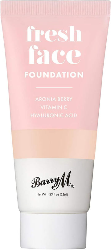 Barry M Cosmetics Fresh Face Lightweight Liquid Foundation Infused With Hyaluronic Acid And Vitamin C, Shade 3, 1 Count