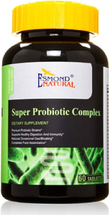 Super Probiotic Complex (Reduces Occasional Gas/Bloating), Gmp, Natural Product Assn Certified, Made In Usa - 60 Tablets