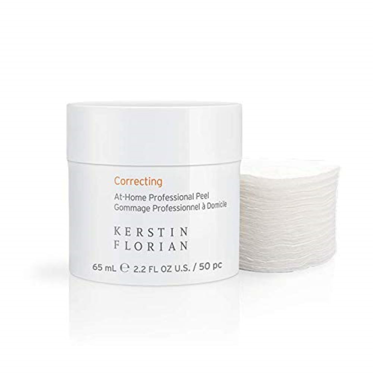 Kerstin Florian Correcting At Home Professional Peel | Glycolic & Lactic Acid Exfoliating Pore Pads (50 Individual Pads)