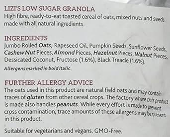 Lizis Low Sugar Granola, 500 Gr