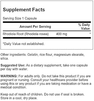 Swanson Rhodiola Rosea Root - Adaptogenic Herb Supplement Promoting Mo