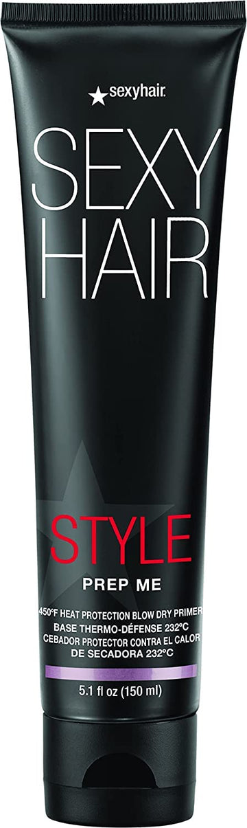 Sexyhair Style Prep Me Heat Protection Blow Dry Primer | Heat Protection | Up To 68% Breakage Reduction | Ideal For Layering