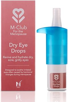 M-Club Eye Drops For Dry Eyes 0.3%, 10Ml - Preservative Free Eyedrops For Menopause Dry Eye Relief - Gently Calms Itchy, Sore Eyes - Contact Lens Friendly With 0.3% Sodium Hyaluronate