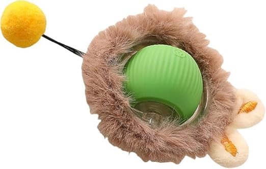 Cat Ball - Cat Ball Toys, Automatic Rolling Ball for Cats - Pet Exercise Toy Ball for Medium Small Pets Cats, Cat Interactive Rolling Toys Ball - Cat Toys for Indoor Cats, Catnip Ball (Green, Grey, Red)