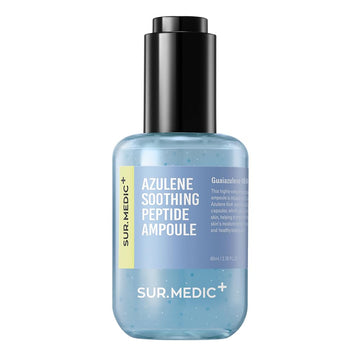 Surmedic Azulene Soothing Trial Kit, Korean Skincare, Airplane-Friendly Travel Size Mini Set, Facitl Kit Gift For Women With Moisturizer, Cleanser, Toner, Ampoule, Cream
