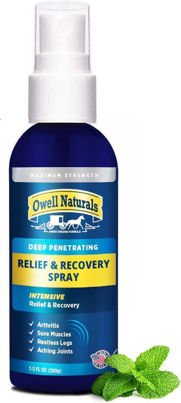 OWELL NATURALS Deep Penetrating Pain Relief Liquid Spray - Fast-Acting, Natural Relief for Muscle Aches, Joint Pain, and Stiffness - 3.5 oz Spray Bottle