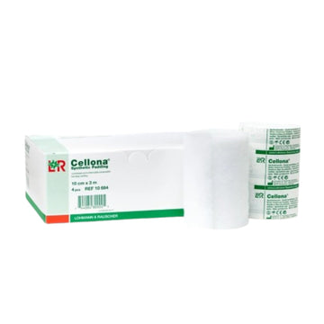 Lohmann & Rauscher Cellona Synthetic Padding, Latex Free Cast Padding For Compression Bandages & Casting, High Quality & 100% Polyester Self-Adhering Wrap, 4 Rolls, 3.9" X 4 Yards (10 Cm X 3 M)