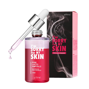 I'M Sorry For My Skin Facial Skin Ampoule, Korean Skin Care Serum For Face With Centella Asiatica And Hyaluronic Acid, Moisturizing & Glowing Effect (Pink Lacto Ampoule)