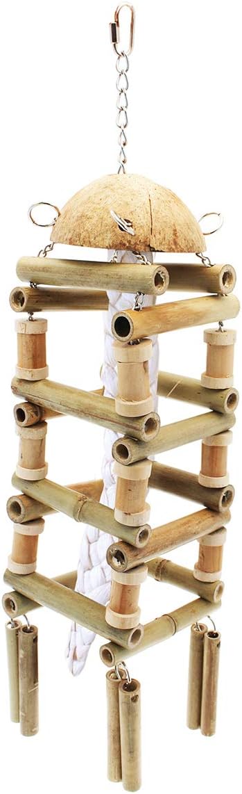 Nature First" 100% Natural Coco Reel Tower Bird Toy :Pet Supplies