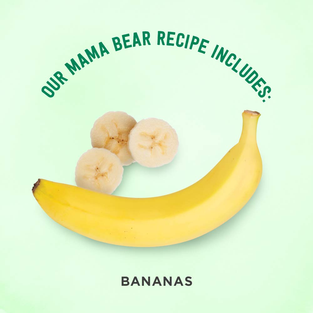 Amazon Brand - Mama Bear Organic Baby Food, Bananas, vegetarian, 4 ounce (Pack of 12)