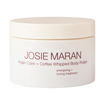 Josie Maran Argan Cake & Coffee Whipped Body Polish, Mocha Whip - Full-Body Exfoliating Scrub - Removes Dirt, Dead Skin Cells, Impurities - Argan Oil, Essential Fatty Acids & Vitamin E (10 oz / 283 g)