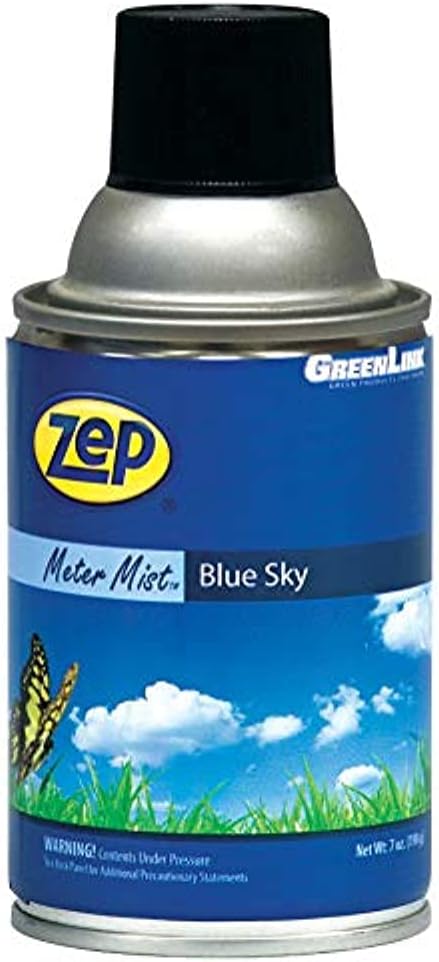 Zep Metered Mist Automatic Aerosol Dispenser Refill, Blue Sky - 6.5 Ounce (Case of 12) 336201 - Air Freshener Refills Last 30 Days and Neutralizes Tough Odors