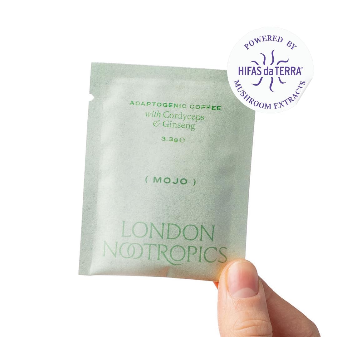 London Nootropics - Selection Box - Flow, Mojo, & Zen Adaptogenic Mushroom Coffee - 12 Sachets : Grocery & Gourmet Food