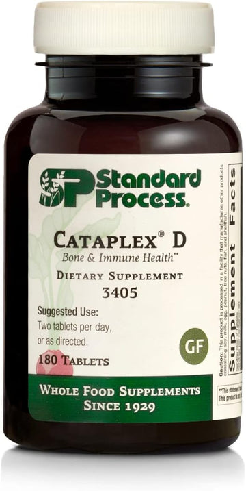 Standard Process Cataplex D - Whole Food Immune Support, Digestive Health, Bone Strength And Bone Health With Cholecalciferol, Calcium Lactate, And Ascorbic Acid - Vegetarian - 180 Tablets