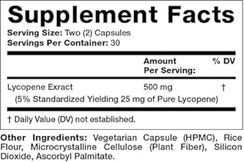 Olympian Labs Lycopene 25Mg, Powerful Antioxidant Supports Prostate & Heart, Gluten Free, Non-Gmo, 60 Vegan Capsules