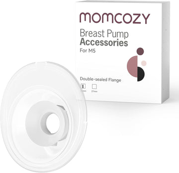 Momcozy Double-Sealed Flange 24Mm Compatible With Momcozy M5 Breast Pump. Original M5 Breast Pump Replacement Accessories, 1Pc (24Mm)