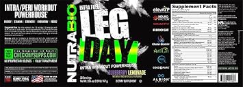 Nutrabio Leg Day Intra Workout Powder – Advanced Carb Supplement With Cluster Dextrin & Electrolytes – Carb Powder With Eaas/Bcaas – Cyclic Dextrin For Performance – New York Punch, 20 Servings