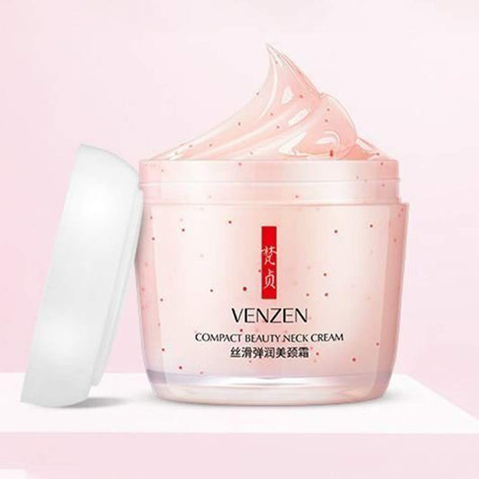 Venzen Compact Beauty Neck Cream Moisturizing Nourishing Smoothing Fine Lines Wrinkles Delicate Skin Essence Sodium Hyaluronate 160G