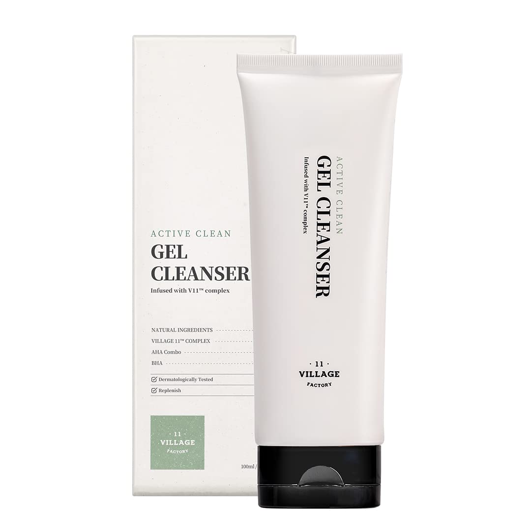 Active Clean Gel Cleanser - Aha, Bha, For Oily And Acne-Prone Skin, Ph 5.5 For Balanced Skin (3.38 Fl Oz/100Ml)