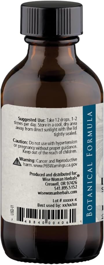 Wise Woman Herbals Licorice Root Solid Extract 4:1, Alcohol-Free, Herbal Digestive & Stomach Comfort, Adrenal Balance, Immune & Respiratory Support, Supports A Healthy Inflammatory Response, 8 Fl Oz