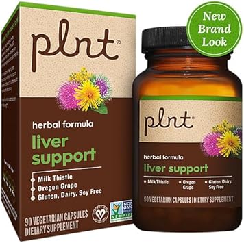 Plnt Liver Support A Herbal Formula With Milk Thistle & Oregon Grape (90 Vegetarian Capsules)