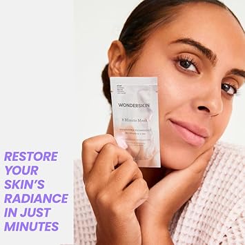 Wonderskin 8 Minute Mask, Hydrating and Anti Aging Face Mask Packed with Vitamin C and Niacinamide, Moisturizing Face Masks Pack of 8 : Amazon.co.uk: Beauty