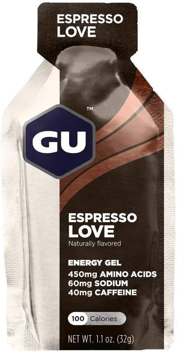 Gu Energy Original Sports Nutrition Energy Gel, 24-Count, Espresso Love