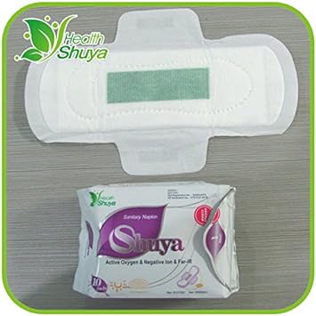 SHUYA Patented Anion Regular&Overnight Pads and Panty Liners Combination Suit Packaging with Free Testing Gift, Mint Herbal Scented-68Count (Pack of 5)