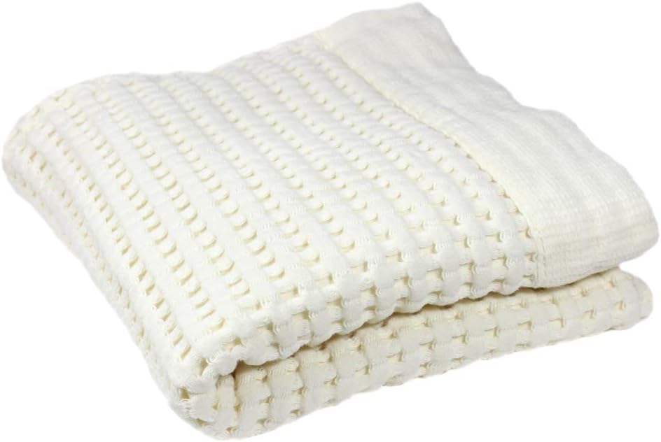 Gilden Tree Waffle Hand Towels For Bathroom Quick Drying Lint Free Thin, Modern Style (Cream)