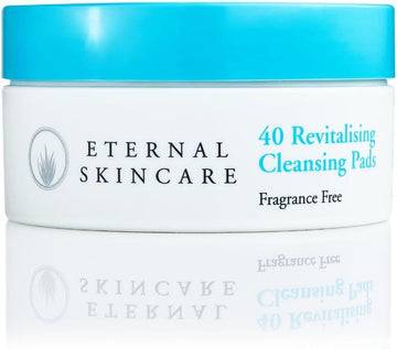 Eternal Skincare Luxury Revitalising Cleansing Pads – Aloe Vera & Hyaluronic Acid – Exfoliates & Hydrates – Removes Daily Dirt & Impurities – Biodegradable & Dermatologically Tested (40 Pads)