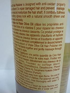 Vitale Vitale olive oil hair polish 6 fluid ounce, White, 6 Fl Ounce : Beauty & Personal Care