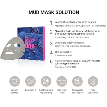 I'M Sorry For My Skin - Black Mud Mask - Tightening 10Pcs : Beauty & Personal Care